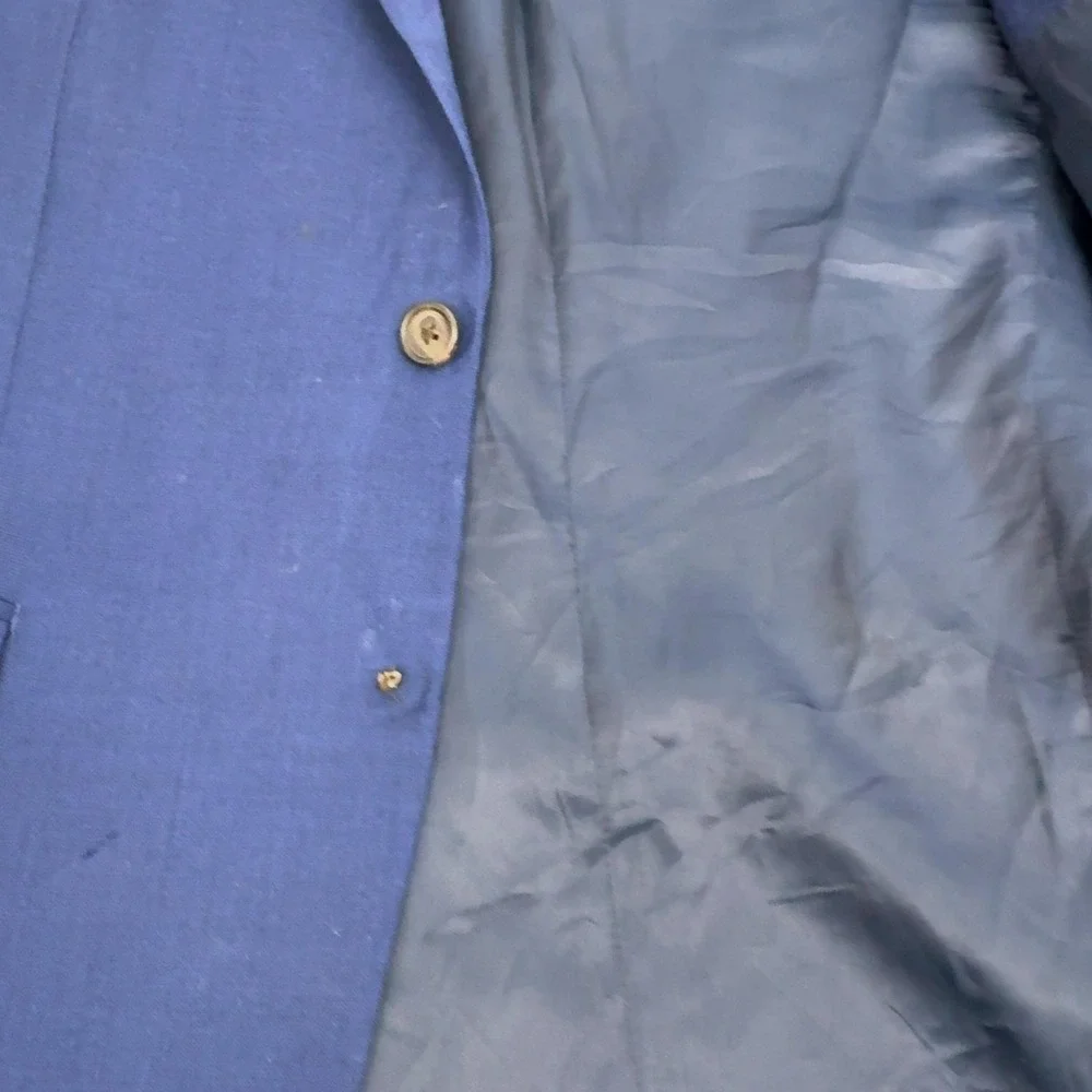Lauren Ralph Lauren Blazer Mens 40R Blue Wool Two Button Professional‎ Classic